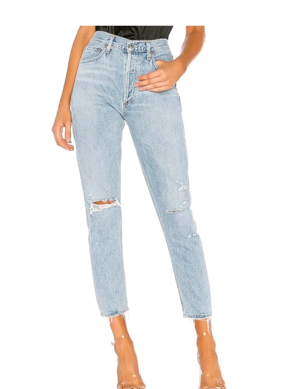 Agolde Jamie Lightwash Blue Highrise Classic  Jeans‎ . Size 26